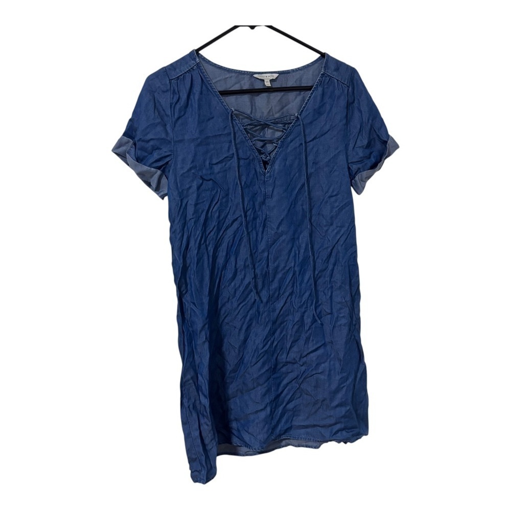Lucky Brand chambray blue lyocell shirt Dress size XS